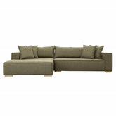 Clarisse Olive Green Chaise Sectional